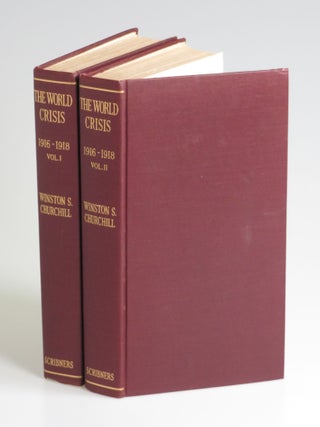 The World Crisis, 1916-1918, Volumes I & II, in the original dust jackets