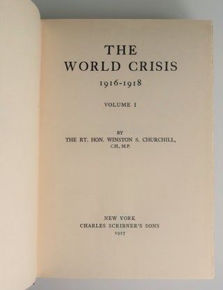 The World Crisis, 1916-1918, Volumes I & II, in the original dust jackets