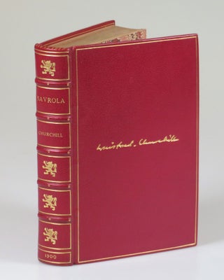 Item #006850 Savrola, finely bound in full red Morocco goatskin for Henry Sotheran, Ltd. Winston...