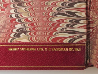 Savrola, finely bound in full red Morocco goatskin for Henry Sotheran, Ltd.