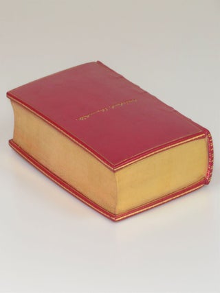Savrola, finely bound in full red Morocco goatskin for Henry Sotheran, Ltd.