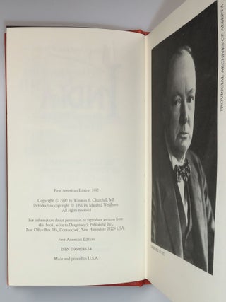 India, the finely bound, limited, and numbered issue of the U.S. first edition, copy number 15 of 100, signed and dated by Churchill's youngest daughter, Baroness Mary Soames, in the year of publication