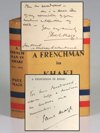 Item #007033 A Frenchman in Khaki, a presentation copy of the first edition, first printing,...