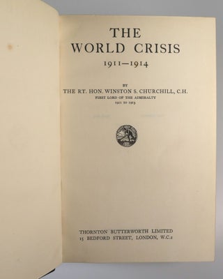 The World Crisis, full set of six British first edition, first printings finely bound in full Morocco by Bayntun-Riviere