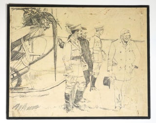Item #007044 An original First World War sketch of three founding figures from the earliest days...