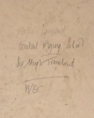 An original First World War sketch of three founding figures from the earliest days of British military aviation - Winston S. Churchill, Hugh Montague Trenchard, and Edward Louis Gerrard