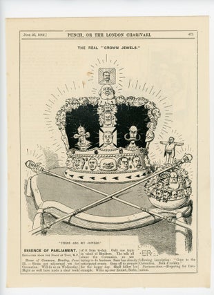 Item #007067 The Real 'Crown Jewels' - an original printed appearance of this cartoon featuring...