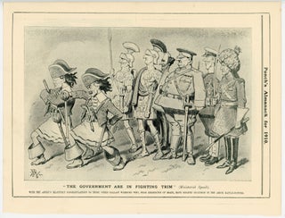 Item #007086 The Government are in Fighting Trim - an original printed appearance of this cartoon...