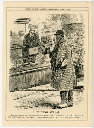 Item #007127 A PARTING APPEAL. - an original printed appearance of this cartoon featuring Winston...