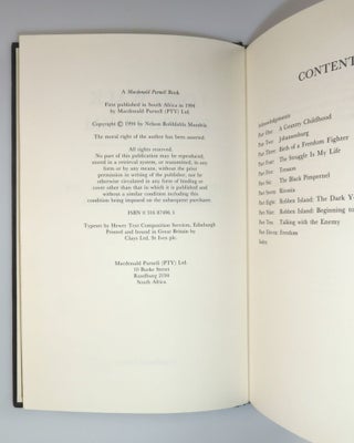 Long Walk to Freedom, the South African first edition, inscribed and dated by Nelson Mandela