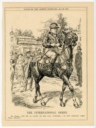 Item #007140 THE INTERNATIONAL DERBY. - an original printed appearance of this cartoon featuring...