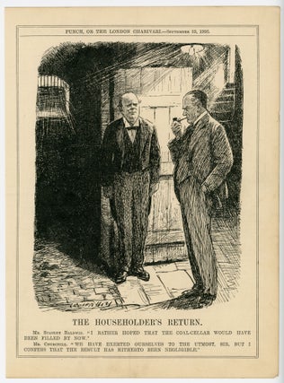 Item #007147 THE HOUSEHOLDER'S RETURN. - an original printed appearance of this cartoon featuring...