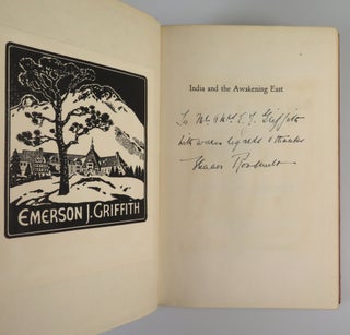 India and the Awakening East, inscribed by Eleanor Roosevelt