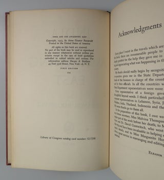 India and the Awakening East, inscribed by Eleanor Roosevelt