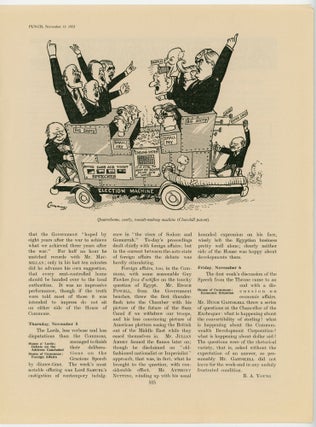 Item #007194 ELECTION MACHINE - an original printed appearance of this cartoon featuring...