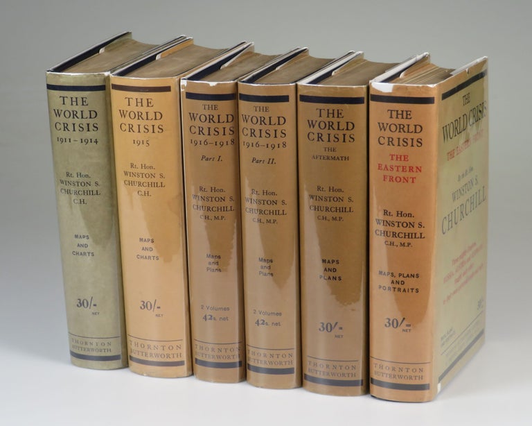 The World Crisis, a magnificent full set of six British first edition, first printings, in dust...