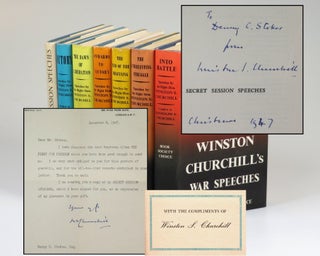 Item #007237 The War Speeches, a full set of seven British first editions - Into Battle, The...