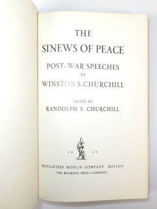 The Postwar Speeches, a full set of jacketed U.S. first editions: The Sinews of Peace, Europe Unite, In the Balance, and Stemming the Tide