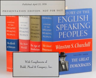 Item #007248 A History of the English-Speaking Peoples, a full Publisher's Presentation set of...