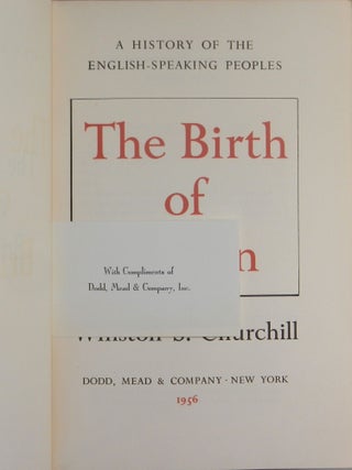 A History of the English-Speaking Peoples, a full Publisher's Presentation set of the first U.S. edition