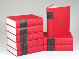 Item #007249 Winston S. Churchill, His Complete Speeches 1897-1963, a full set of eight volumes....