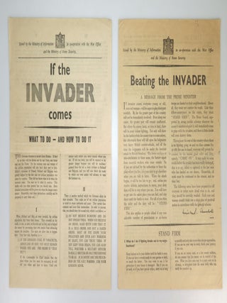 Item #007292 If the Invader Comes & Beating the Invader. Winston S. Churchill