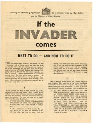 If the Invader Comes & Beating the Invader