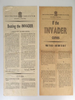 Item #007297 If the Invader Comes & Beating the Invader. Winston S. Churchill