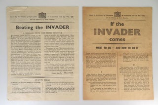 Item #007297 If the Invader Comes & Beating the Invader. Winston S. Churchill