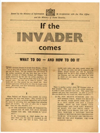If the Invader Comes & Beating the Invader
