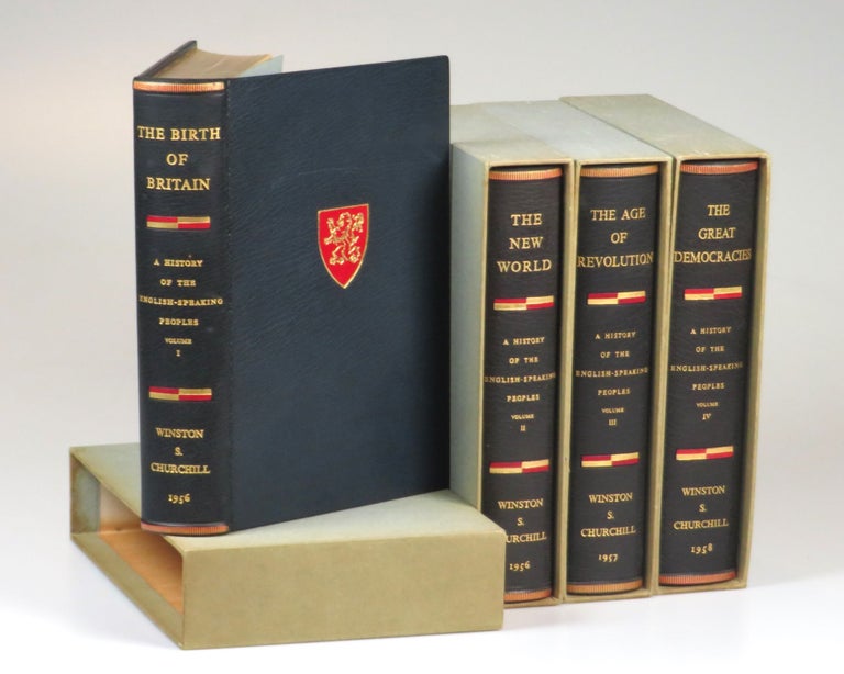 A History of the English-Speaking Peoples, the printer's specially bound presentation set of the...