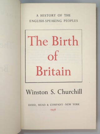 A History of the English-Speaking Peoples, the printer's specially bound presentation set of the U.S. first edition, complete in four volumes