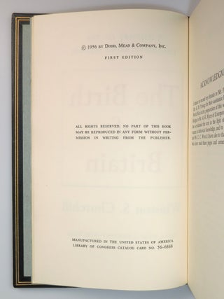 A History of the English-Speaking Peoples, the printer's specially bound presentation set of the U.S. first edition, complete in four volumes