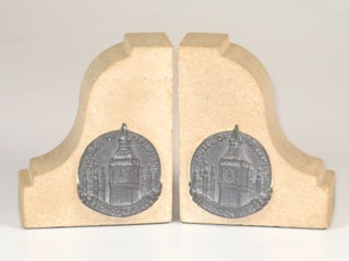 Item #007437 A pair of Second World War stone bookends made from the bomb-damaged House of...
