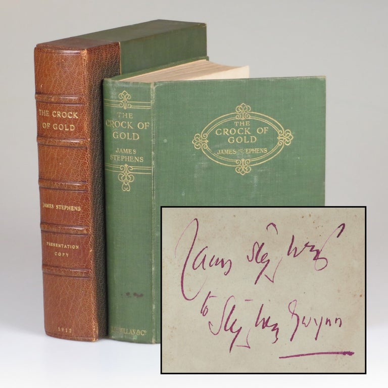 Item #007469 The Crock of Gold, an inscribed presentation copy of the first edition, housed in a quarter Morocco Solander case. James Stephens.