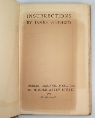Insurrections, signed and dated by the author in 1910