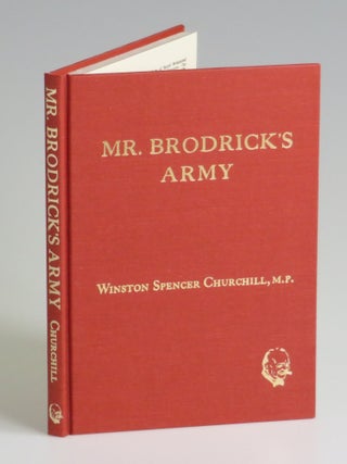 Item #007579 Mr. Brodrick's Army. Winston S. Churchill