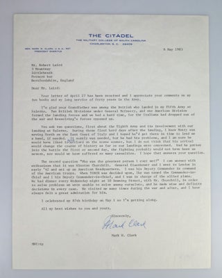 Item #007599 “…I have always felt a great admiration for him.” - A 6 May 1983 typed letter...