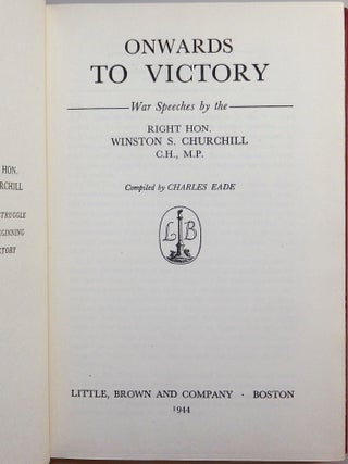 Onwards to Victory, pre-publication review copy of the first edition with the publisher's review slip