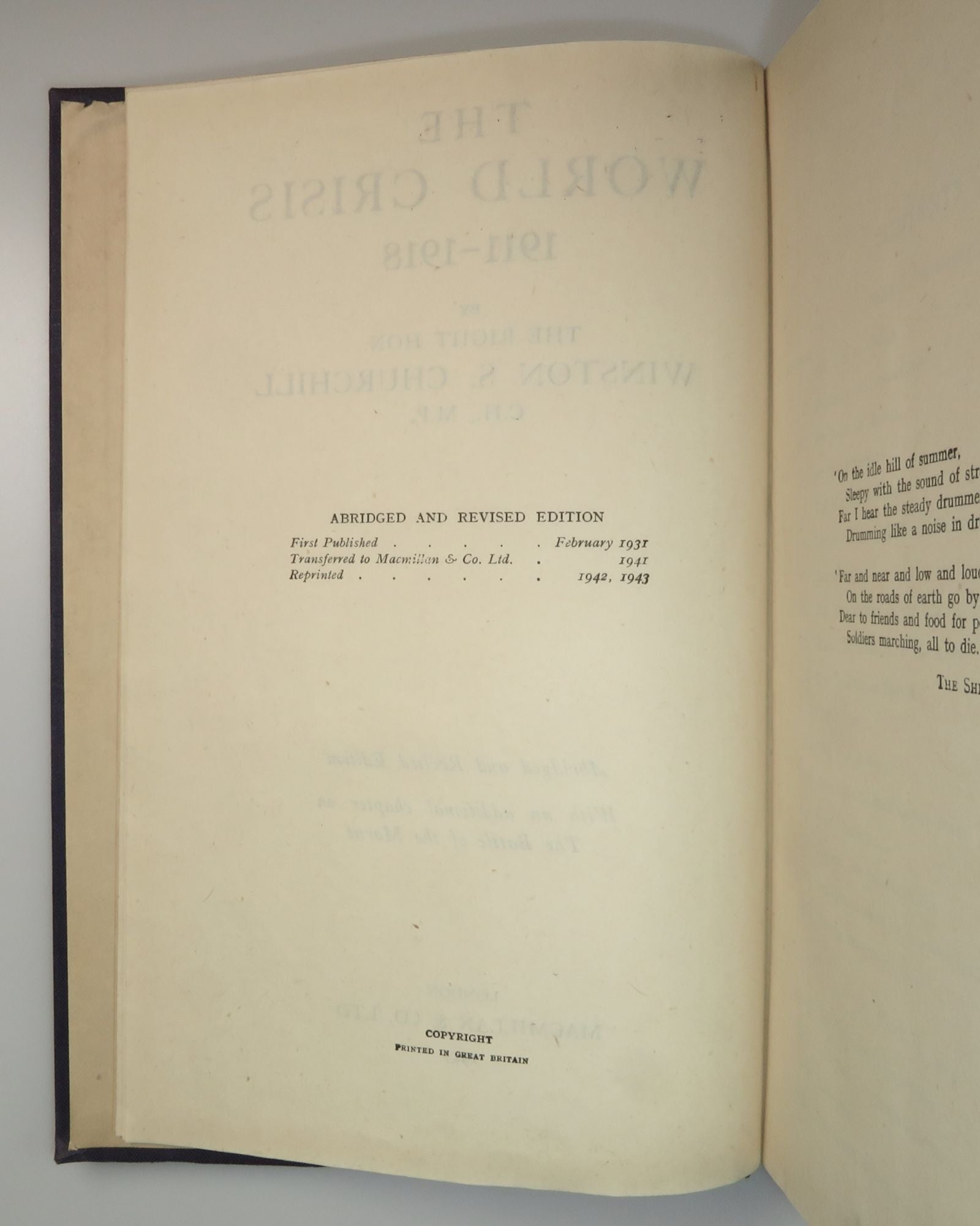 The World Crisis 1911-1918 | Winston S. Churchill | Macmillan issue ...