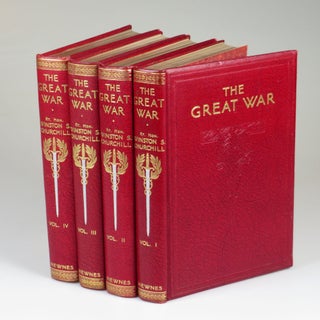 Item #007674 The Great War (Home Library binding, 4 volumes complete). Winston S. Churchill