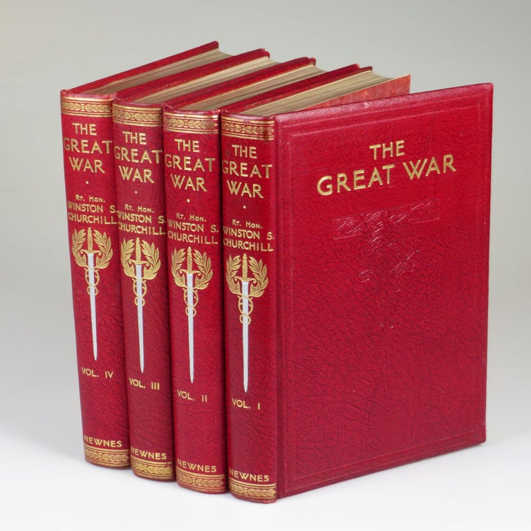 Item #007674 The Great War (Home Library binding, 4 volumes complete). Winston S. Churchill.