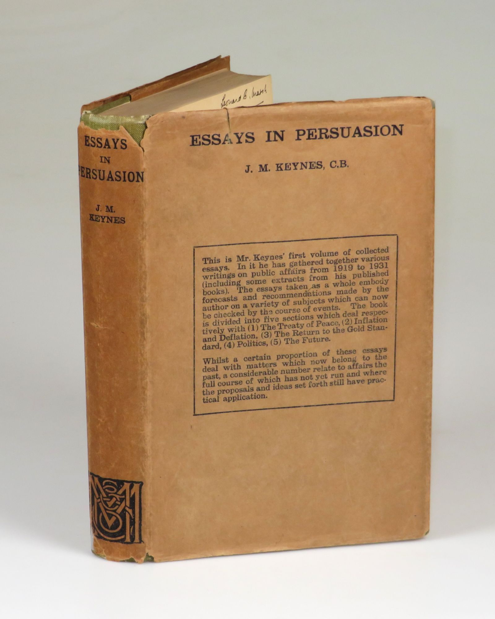 Essays in Persuasion | John Maynard Keynes | First Edition