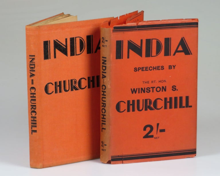 Item #007679 India, the scarce hardcover issue in the extravagantly rare dust jacket. Winston S. Churchill.