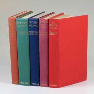 The Postwar Speeches, a full set of jacketed first editions: The Sinews of Peace, Europe Unite, In the Balance, Stemming the Tide, and The Unwritten Alliance