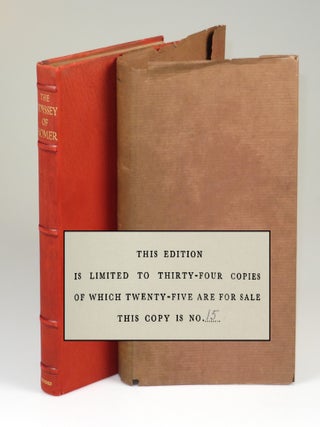 Item #007693 The Odyssey, copy #15 of the limited issue of the first U.S. edition. Homer, T. E....