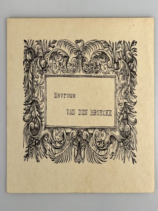 An original menu, signed by both Winston S. Churchill and his daughter, Mary, with accompanying invitation, directions, and nameplate, for a lunch held at the Town Hall in Antwerp to mark the occasion of Churchill's appointment as an honorary citizen of Antwerp, Saturday, 17 November 1945