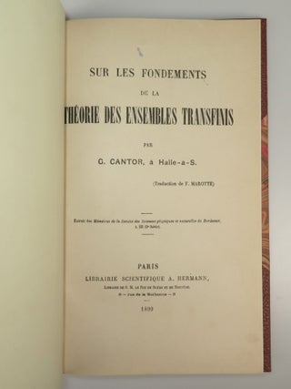 Sur Les Fondements de la Theorie Des Ensembles Transfinis