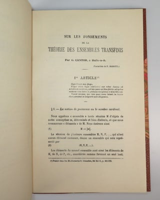 Sur Les Fondements de la Theorie Des Ensembles Transfinis