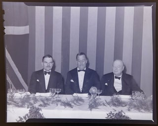 Three original photograph negatives and an elaborate program, comprising a small archive from the 15 March 1946 dinner held by the City of New York at the Waldorf Astoria Hotel in honor of Winston S. Churchill, during which he spoke, staunchly defending the content of his inflammatory “Iron Curtain” speech delivered ten days earlier